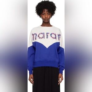 Isabel Marant Etoile Gray & Blue Houston Sweatshirt Size 42 US 10